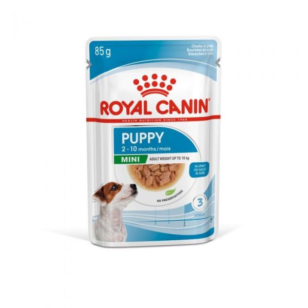 Royal Canin Mini Puppy Wet Food (in Gravy) 12x85g Pouches