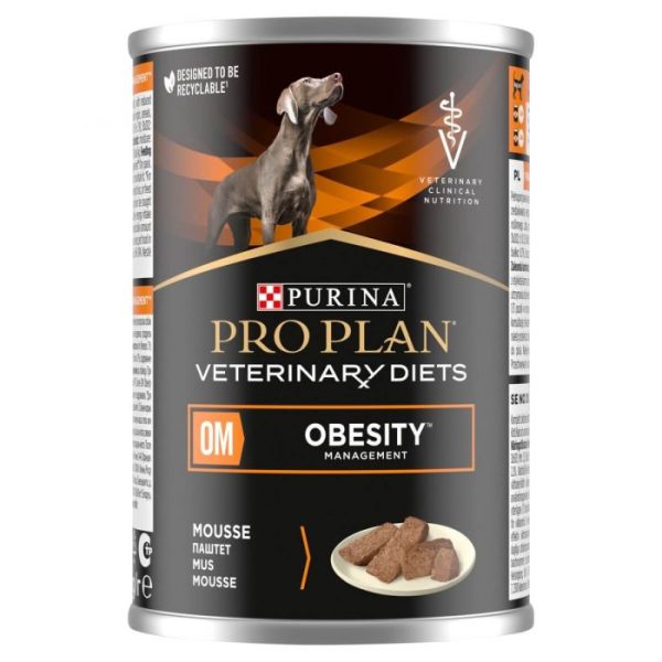 Purina Pro Plan Veterinary Diets Wet Dog Food - OM (Obesity Management) 12x400g Can