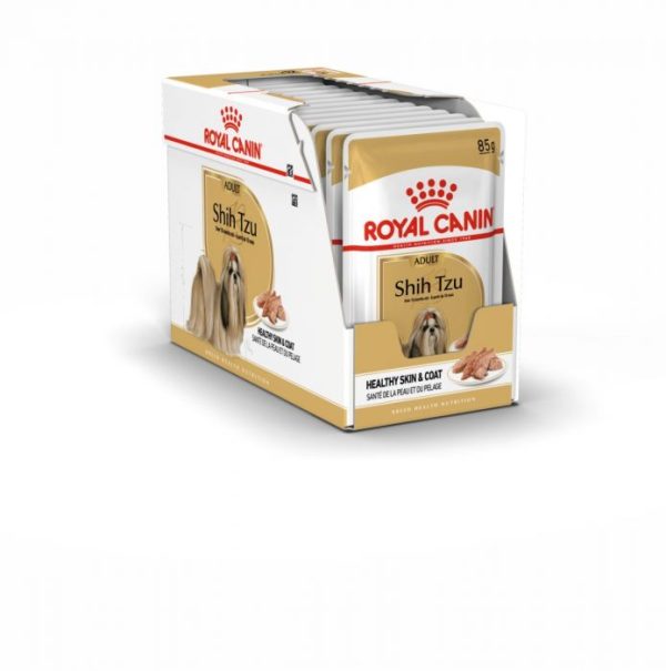 Royal Canin Shih Tzu Adult Wet Dog Food (in Loaf) 12x85g Pouches - Image 3