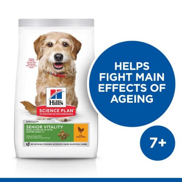 Hill's Science Plan Adult 7+ Senior Vitality Small & Mini Dog Food Chicken - Image 4