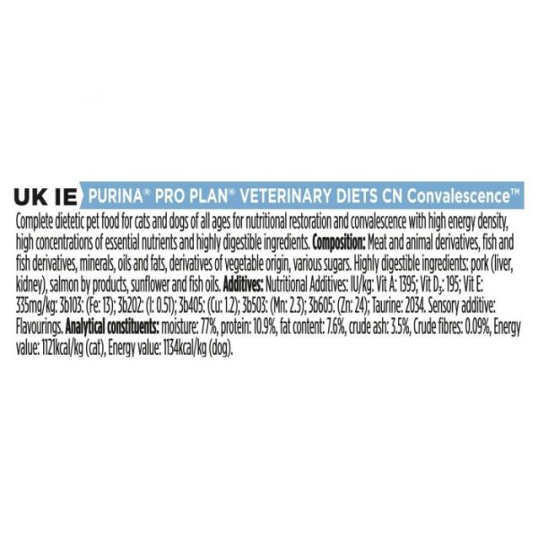 Purina Pro Plan Veterinary Diets CN Convalescence Cat & Dog Wet Food 24x195g Mousse - Image 4