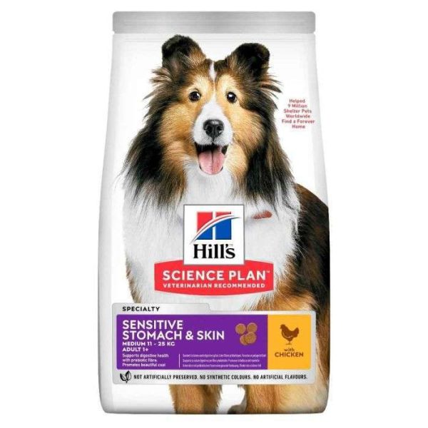 Hill's Science Plan Adult 1+ Sensitive Stomach & Skin Medium Dog Food Chicken