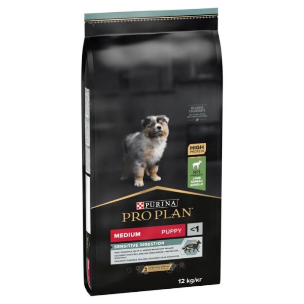 Purina Pro Plan Medium Breed Puppy <1 Sensitive Digestion - Dry Dog Food with Lamb 12kg - Image 2