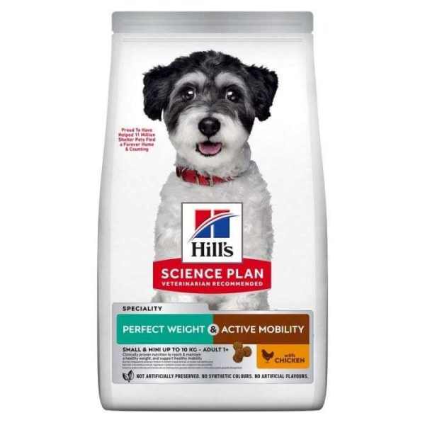 Hill's Science Plan Perfect Weight & Active Mobility Small & Mini Adult Dog Food with Chicken 1.5kg