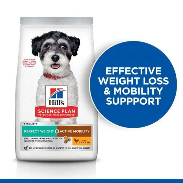 Hill's Science Plan Perfect Weight & Active Mobility Small & Mini Adult Dog Food with Chicken 1.5kg - Image 3