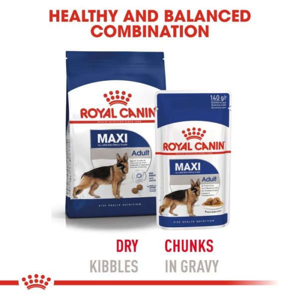 Royal Canin Maxi Adult Wet Dog Food (in Gravy) Pouches 10x140g - Image 8