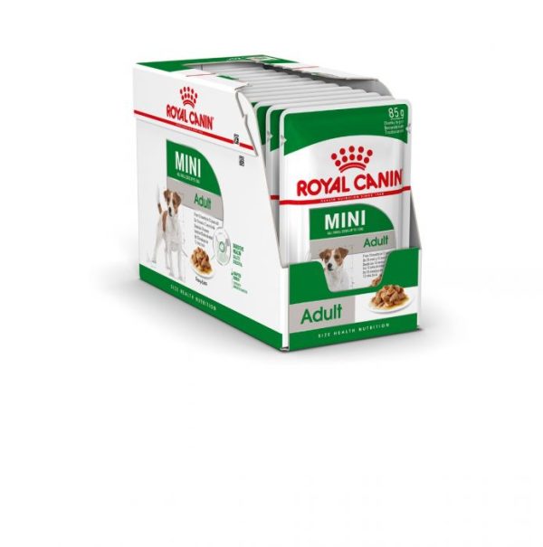 Royal Canin Mini Adult Wet Dog Food (in Gravy) 12x85g Pouches - Image 2