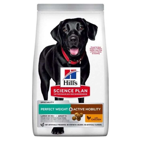 Hill's Science Plan Perfect Weight & Active Mobility Large Breed Adult Dog Food with Chicken 12 kg