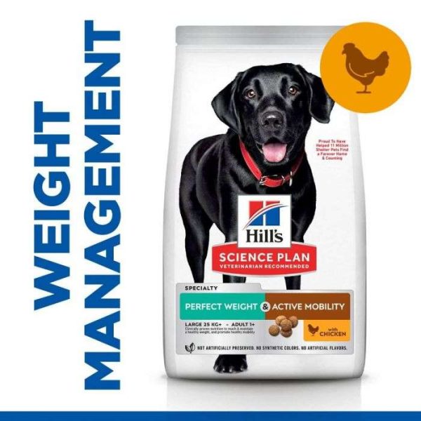 Hill's Science Plan Perfect Weight & Active Mobility Large Breed Adult Dog Food with Chicken 12 kg - Image 2