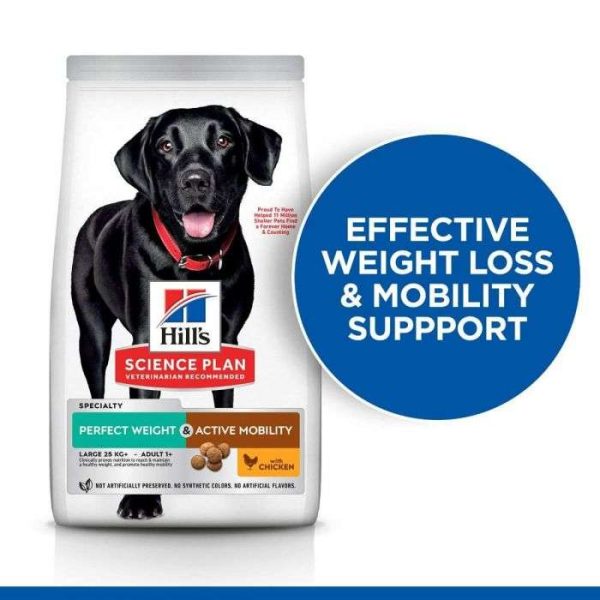 Hill's Science Plan Perfect Weight & Active Mobility Large Breed Adult Dog Food with Chicken 12 kg - Image 3