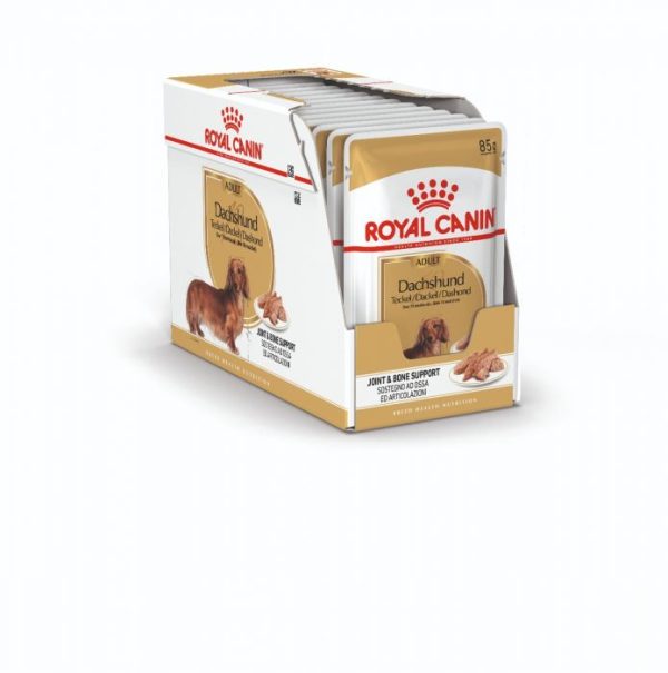 Royal Canin Adult Dachshund Wet Dog Food (in Loaf) 12x85g Pouches - Image 2