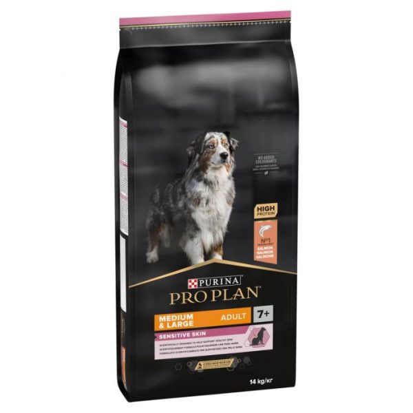Purina Pro Plan Sensitive Skin Adult 7+ Medium/Large Breed - Dry Dog Food with Salmon 14kg - Image 8