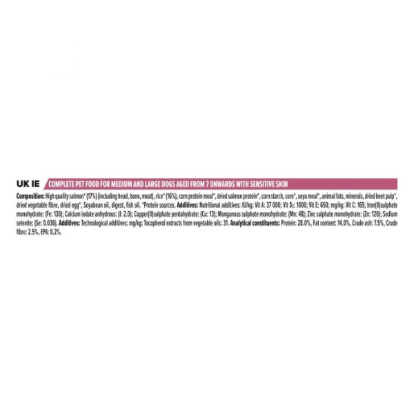 Purina Pro Plan Sensitive Skin Adult 7+ Medium/Large Breed - Dry Dog Food with Salmon 14kg - Image 3
