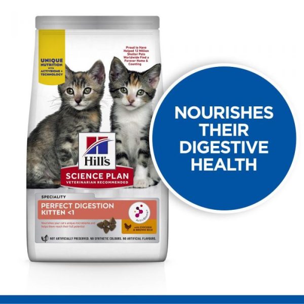 Hill's Science Plan Perfect Digestion Dry Kitten Food - Chicken & Brown Rice - Image 2