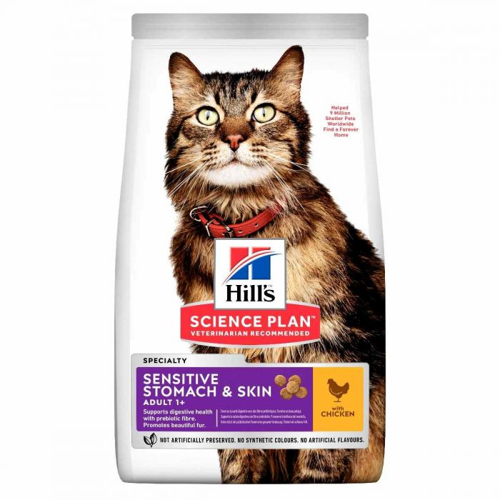 Hill's Science Plan Adult 1+ Sensitive Stomach & Skin Dry Cat Food Chicken