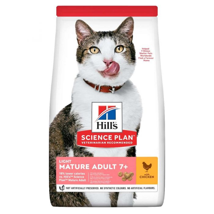 Hill's Science Plan Mature Adult 7+ Light Dry Cat Food Chicken Flavor