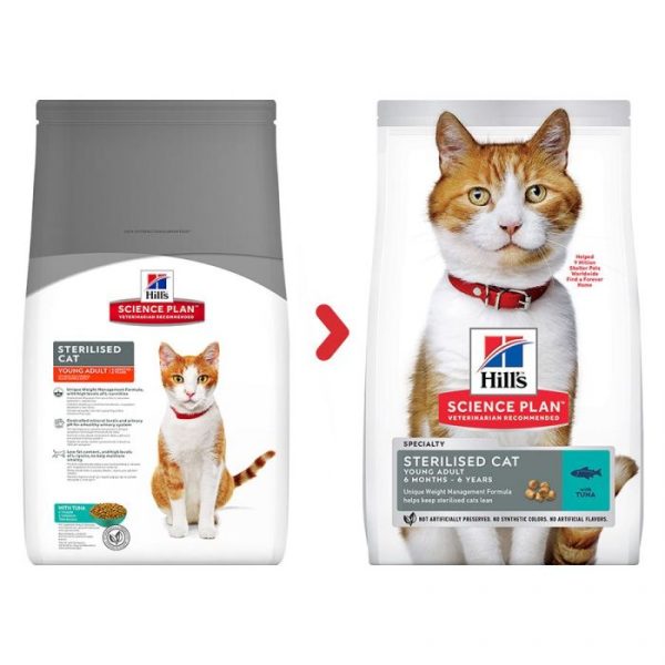 Hill's Science Plan Young Adult Sterilised Cat Dry Food Tuna Flavour - Image 2