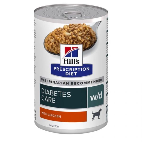 Hill's Prescription Diet w/d Diabetes Care Wet Dog Food with Chicken 12x370g Can